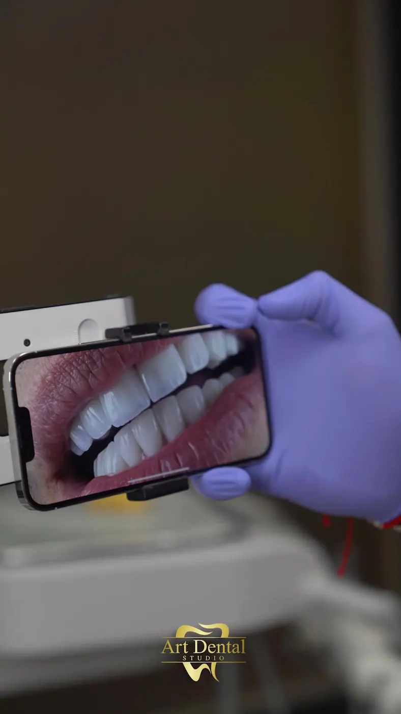 Dale Pututi behind the scenes at Art Dental Studio